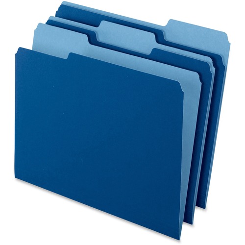 Folder, Letter, 1/3 Tab, Navy 100/BX