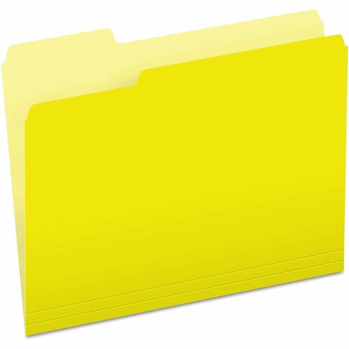 File Folders, Letter Size, Yellow, 1/3 Cut 100/BX