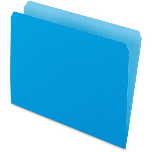 Folder, Letter, Straight, Single, 11 Point, Blue 100/BX