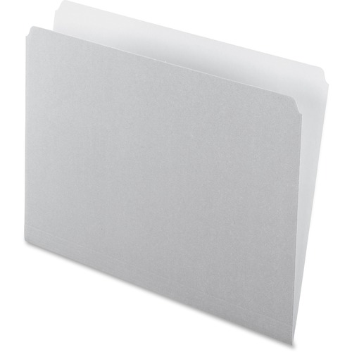 Folder, Letter, Straight, Single, 11 Point, Gray 100/BX