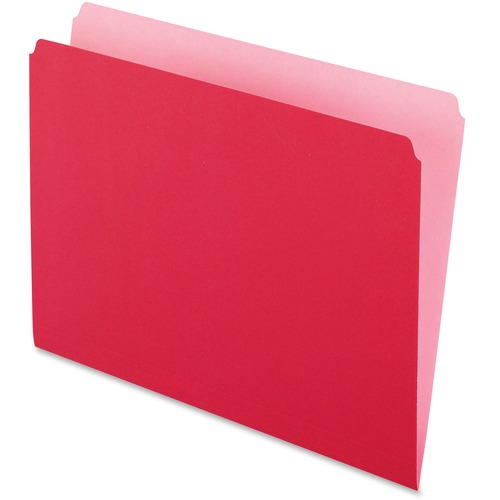 Folder, Letter, Straight, Single, 11 Point, Red 100/BX