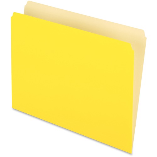 Folder, Letter, Straight, Single, 11 Point, Yellow 100/BX
