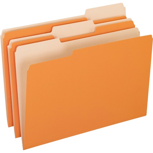 Folder, Legal, 1/3, Single, 11 Point, Orange 100/BX