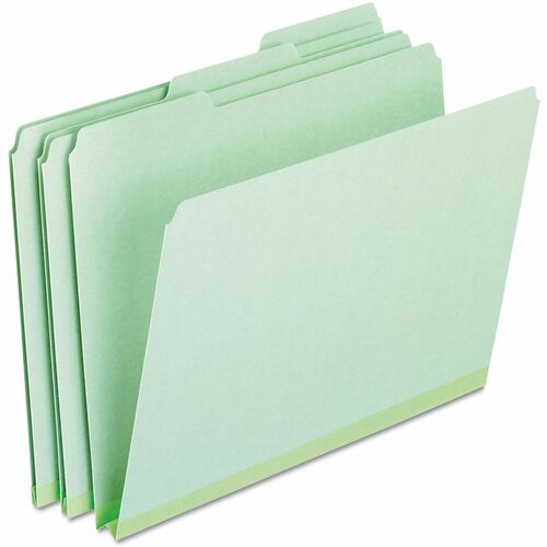 Pressboard Expanding File Folders, Letter Size, Light Green 25/BX
