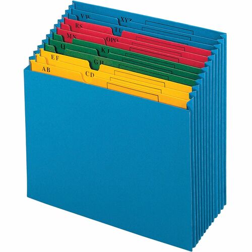 Desktop Project File, A-Z Format, 12 Pockets, Letter, Blue