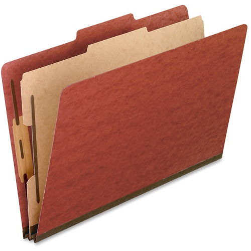 Folder, Class F, Legal, 1 Divider, Red 10/BX