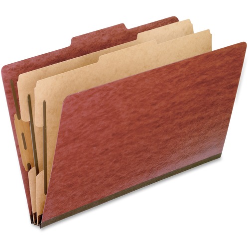 Folder, Classf, Legal, 2 Div, Red 10/BX