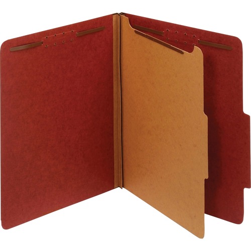 Folder, Recycled, Classic, 1 Divider, Red, Letter 10/BX