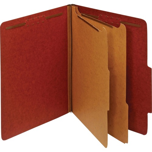 Folder, Recycled, Classic, 2 Divider, Red, Letter 10/BX