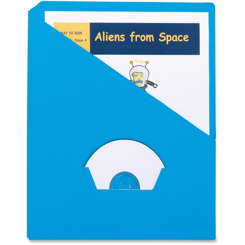 Folder, Project, Slush Pocket, Blue 25/PK