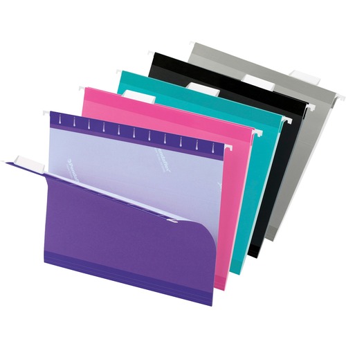 Folder, Hanging, Letter, 1/5, Assorted/Pastel 25/BX