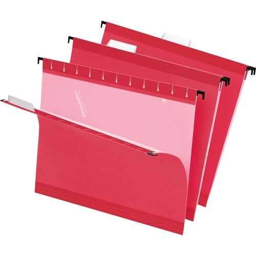 Folder, Hanging, Letter, 1/5, Red 25/BX