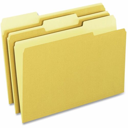 File Folders, Letter Size, 3 Tab, Yellow 100/BX