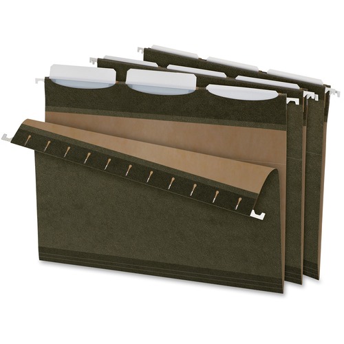 Folder, Hanging, Red Tab, Letter, 1/3, Green 25/BX