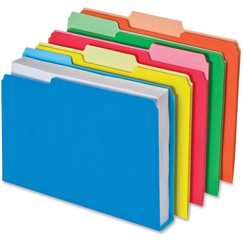 Folder, Letter, Double Stuffer, 50, Assorted 50/BX