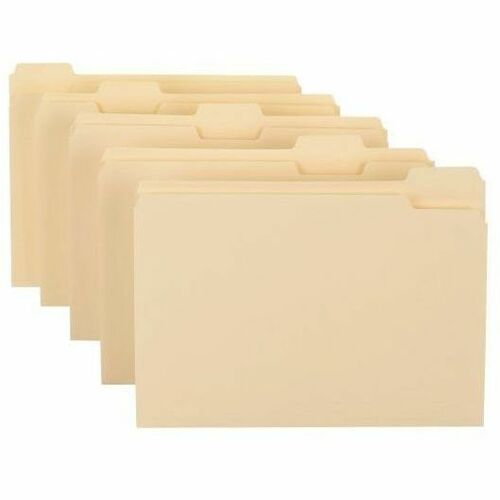 Folder, Letter, 1/5 Cut Assorted Tab, 1-Ply, Manila 100/BX