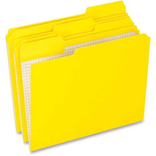Folder, Letter, Double, 11 Point, 1/3, Yellow 100/BX