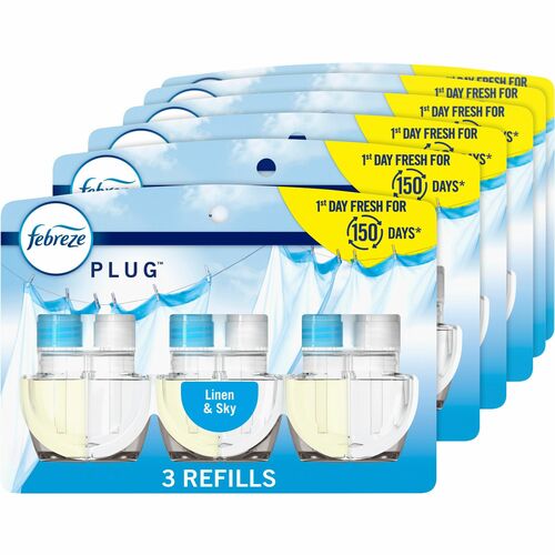 Freshener, Fabric Plug, Linen & Sky, 6/PK 6/CT