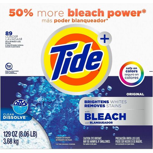 Detergent, Tide With Bleach, 89 Load 2/CT