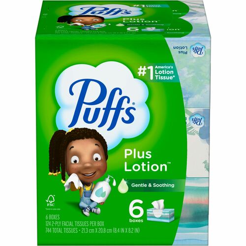 Tissue, Puffs, 124 Sheets 6/PK