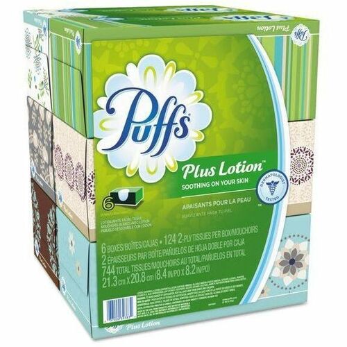 Tissue, Puffs, 124 Sheets, 6/PK 4/CT