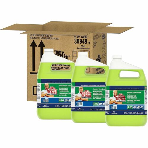 Cleaner, Floor, Concrete, Liquid, Clear, 1 Gallon, 3 3/CT