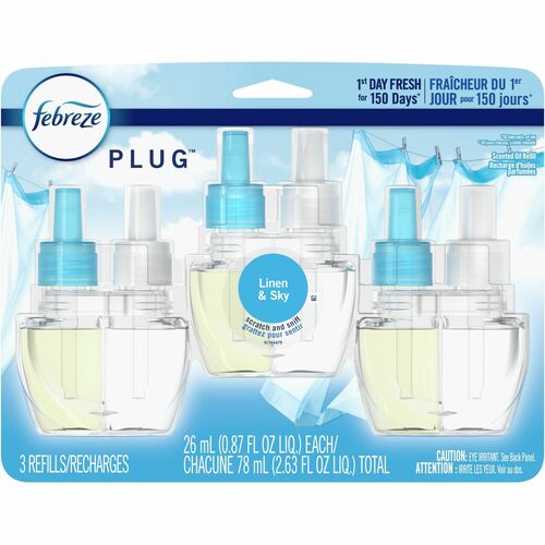 Plug, Fabric, T Rfl, Linen & Sky, .87Z 3/PK
