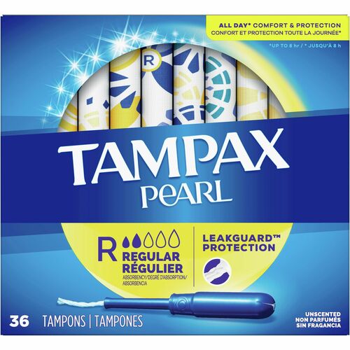 Tampon, Reg, Pearl, Tampax, 36/Box 12/CT