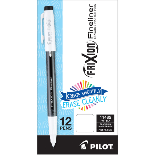 Pen, Frixion, Black, Dozen 12/DZ