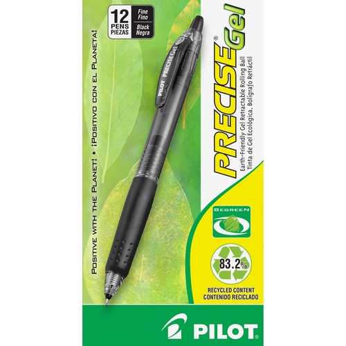 Pen, Precise, Bright Green, Retractable, 0.7, Black 12/DZ