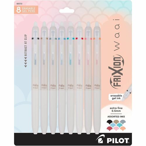 Pen, Gel, Fine Point, Assorted, Erasable, Effortless 8/PK