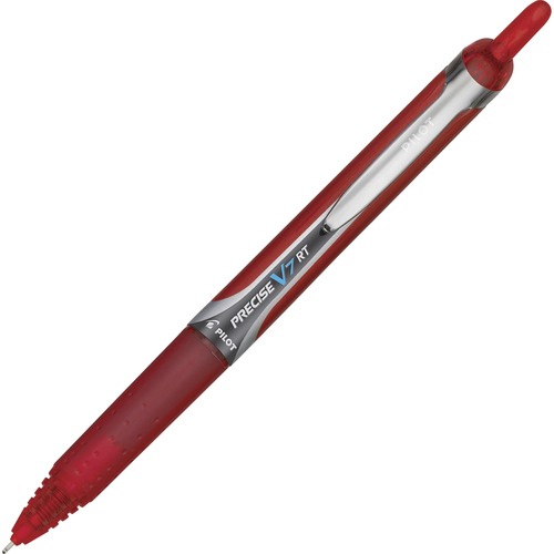 Pen, Precise, V7, Retractable, 0.7 Millimeter, Red 12/DZ