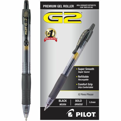 Pen, Gel, G2, Bold, Black 12/DZ