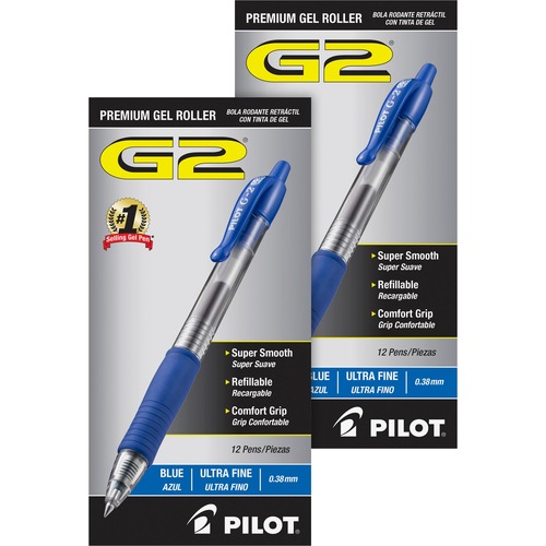 Pen, Gel, G2, Ultra Fine, Blue 2/BD