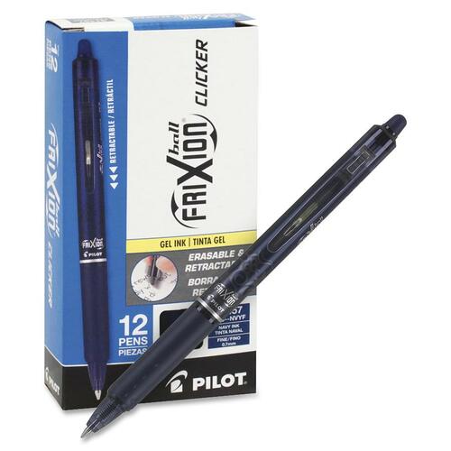Pen, Frixion Clicker, 0.7 Millimeter, Navy 12/DZ