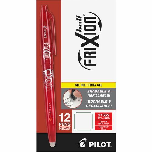 Pen, Gel, FriXion, Erase, .7, Red 12/DZ