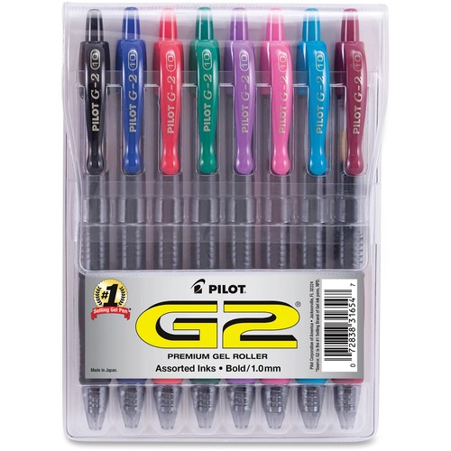 Pen, Gel, G2, 1.0 Millimeter, Pouch 8/PK