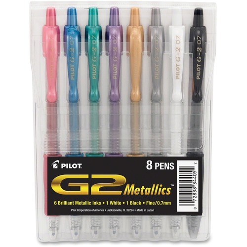 Pen, Gel, G2 Metallic, Assorted 8/PK