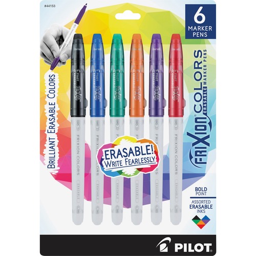 Marker, Eraseable, Fine Point, Assorted 6/PK