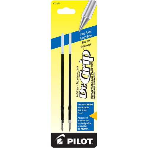 Refill, Gel, Right Tip, Fine, Blue 2/PK