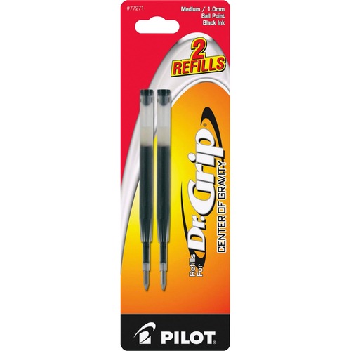 Refill, Ballpoint, Dr. Grip, Medium, Black 2/PK