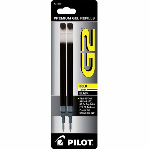 Refill, Gel, G2, Bold, Black 2/PK