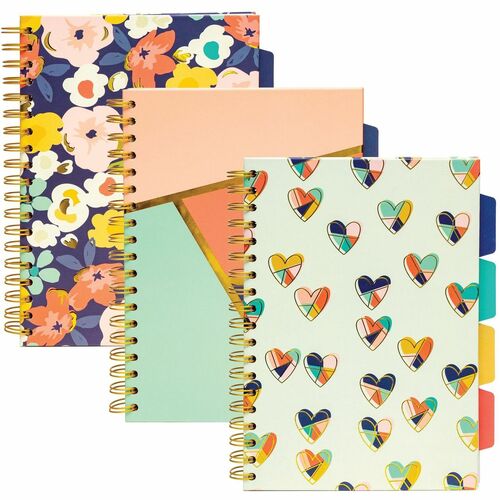 Notebook, 5 Sub, Asst 3/PK