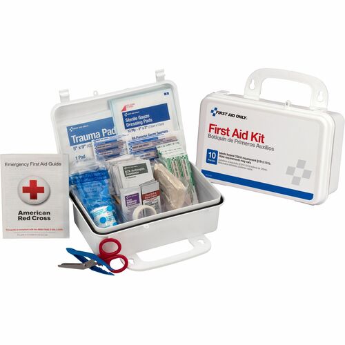 Ansi No. 10 Plastic First Aid Kit, White