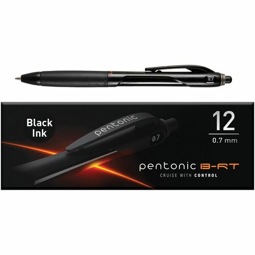 Pen Ballpoint Retract 0.7 Millimeter Black 12/DZ