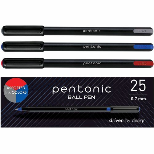 Pen, Ballpoint, 0.7mm, Assorted 25/BX