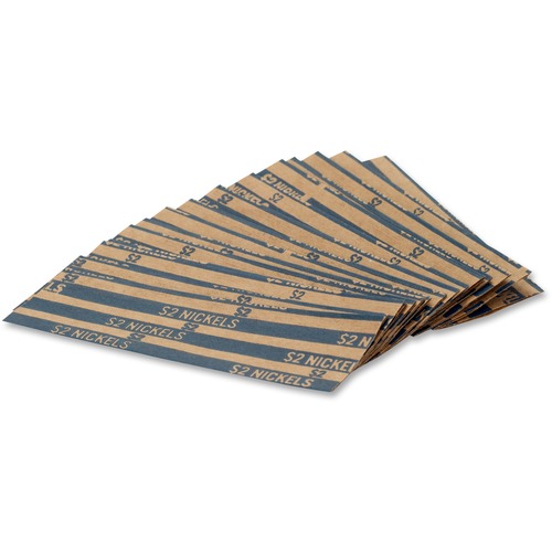 Flat Coin Wrappers, Nickels, Blue 1000/BX