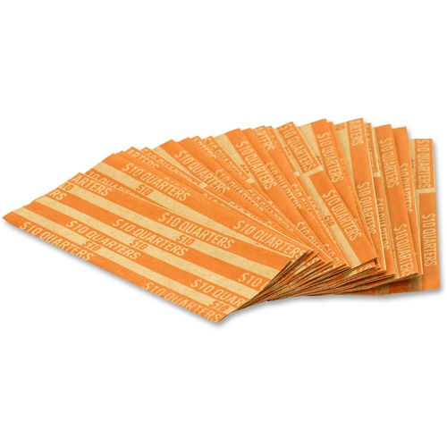 Flat Coin Wrappers, Quarters, Kraft 1000/BX