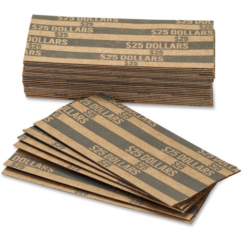 Flat Coin Wrappers, Dollars, Dark Gray 1000/BX