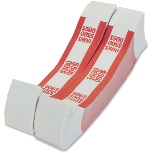 Currency Strap, 500 Dollars, Red 1000/PK